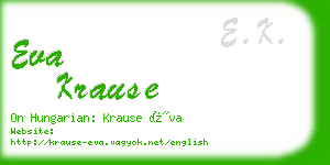 eva krause business card